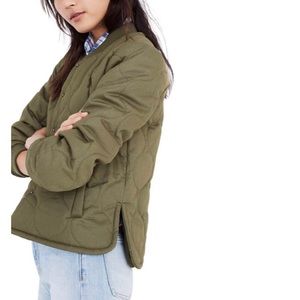 Madewell Quilted Military Jacket Bomber